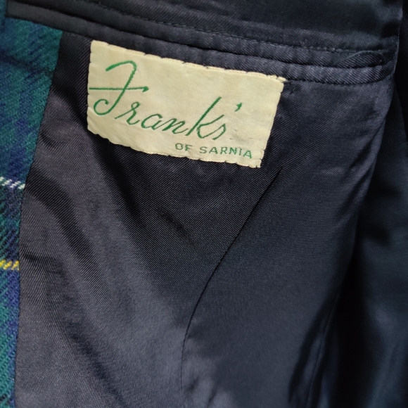 Vintage Men's Green Plaid Sport Coat (M / 38) - Picture 4 of 7